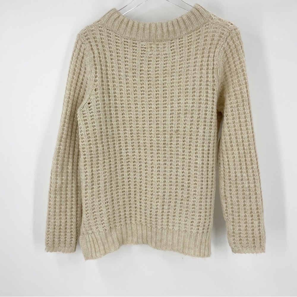 Field Flower Cream Knit Sweater Crew Neck Womens XL